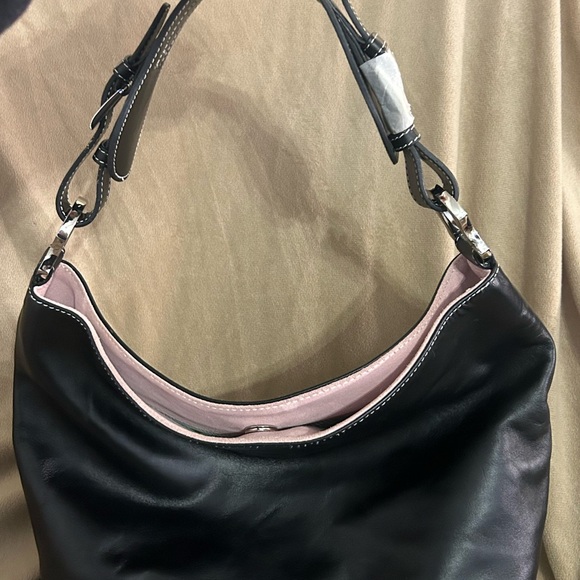 Tess Loriani, Milano New Leather & Suede Shoulder Handbag Cool Silver Hardware - Picture 16 of 16